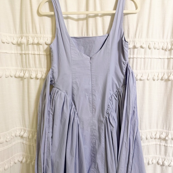 ASTR THE LABEL Vinya Poplin Drop Waist Dress Periwinkle Blue Size Small - Picture 7 of 13